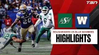 Saskatchewan Roughriders vs. Winnipeg Blue Bombers | CFL HIGHLIGHTS