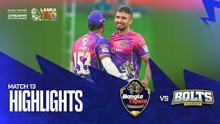 Lanka T10 Super League 2024 I Match 13 Highlights I Hambantota Bangla Tigers vs Kandy Bolts