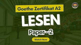 A2 Lesen mit Lösungen am Ende 2024 || Paper - 2 || Start Deutsch A2 Prüfung @GermanSamosa