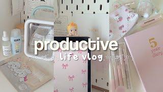 productive life vlog  cozy days, reading, hauls...