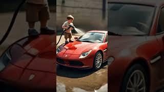 Little Boys Washing Car | Tiny Boys and the Car |#miniature #tinyboys