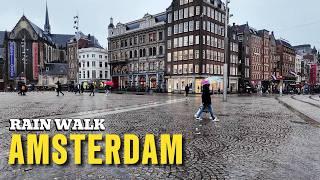 Rainy Day Walk Through Amsterdam's Charming Streets