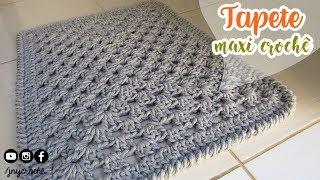 Tapete de crochê para banheiro simples | MAXI CROCHÊ - JNY Crochê