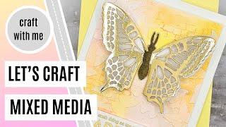 Mixed Media Card Making - craft along in real time!