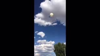 A balloon carrying a CubeSat and aeroboom successfully launched by the Utah State University "Get Aw