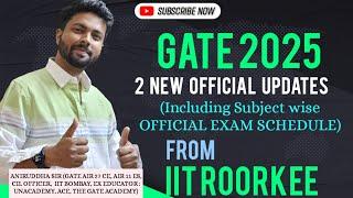 GATE 2025 Exam Schedule || GATE 2025 Official Update #gate2025 #aniruddhasir #thecivilguruji #iit