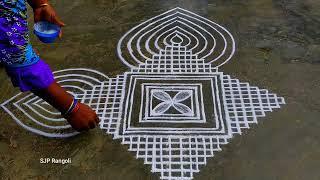 maasi madham Rangoli / easy padi kolam / simple muggulu