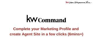 KW Command: Marketing Profile & Agent Site