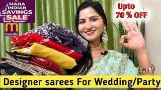 Beautiful Saree Haul/Meesho Saree Haul/Partywear Saree #meeshosaree#wedding#saree#meeshohaul#meesho