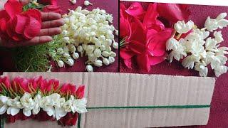 5 minutes flower making/easy flower making/flower making tricks/flower veni/bridal flower making