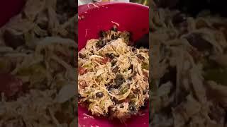 Mouth watering shredded chicken NACHO EGG ROLL **RECIPE**