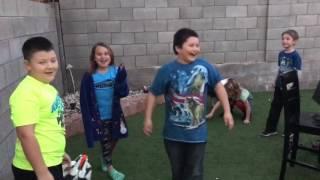 The Henri and Khloe show- shooting kids with high powered Nerf gun