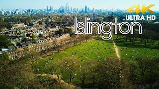 Islington, London - Highbury to Angel, Footage Shot with DJI Mini 2 Drone and Samsung S20 Ultra (4K)