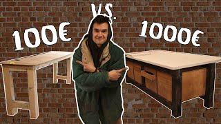 100€ Werkbank vs. 1000€ Werkbank | Werkbank selber bauen