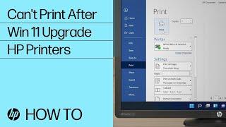 How to fix printing issues after a Windows 11 update or upgrade | Windows 11 | HP Support