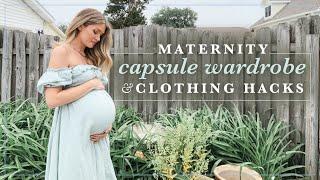 Maternity Capsule Wardrobe + Pregnancy Clothing Hacks to Save Money