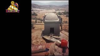Parte de la construcción del Templo Católico de Santiago Suchilquitongo.