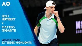 Ugo Humbert v Matteo Gigante Extended Highlights | Australian Open 2025 First Round