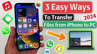 3 Easy Ways to Transfer Files from iPhone to PC 2024 | Full Guide