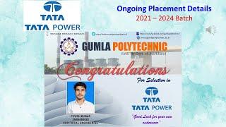 Ongoing Placement 2021-24, Gumla Polytechnic, Gumla, Jharkhand
