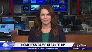 City of Spokane crews clear out homeless camp under Browne St. Underpass