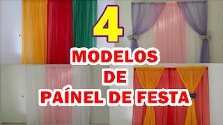 4 MODELOS DE PAINEL DE CORTINA PARA FESTA