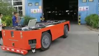 Laser Guide Rubber Tyre  AGV transfer cart RMK China Manufacturer