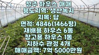 청주 하우스 매매 1466평 7억5000만원