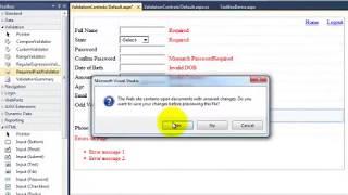 DotNet School - ASP.NET - Validation Controls Part 7