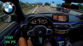 2022 BMW 530D 286 PS TOPSPEED NIGHT POV DRIVE FRANKFURT I ASMR