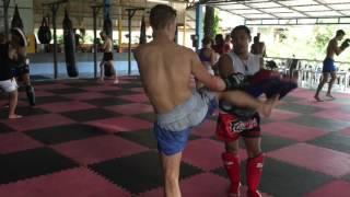 Team Nemesis Muay Thai tour at Yodyut Muay Thai (Koh Samui) - Ben Higgins