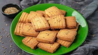 Jeera Biscuit Recipe | Homemade Cumin Cookies Recipe | Yummy