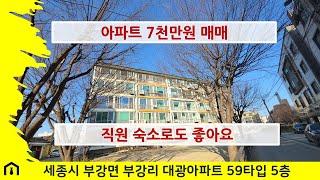 세종시 부강면 부강리 대광아파트5층 59타입 7천만원