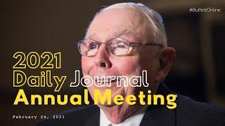 2021 Daily Journal Annual Meeting with Charlie Munger