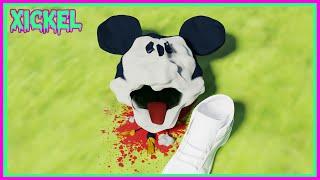 Mickey Mouse gets stomped on