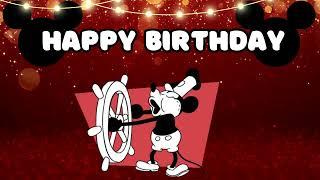 Happy Birthday Background Red  Mickey Mouse Screensaver 4K Quailty    4K