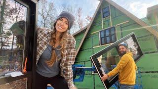 Installing Windows + Preparing for Siding | CABIN BUILD