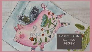 Paint a Whimsical Flying Pig in Watercolor | Step-by-Step Tutorial #watercolortutorial #mixedmedia
