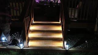 Bright outdoor solar step lights