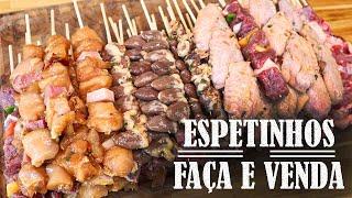 ESPETINHOS PARA CHURRASCO I 6 SABORES QUE MAIS VENDEM I DICAS E TRUQUES I Família Gourmet