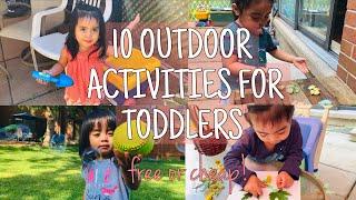 10 OUTDOOR ACTIVITIES FOR TODDLERS l free and cheap