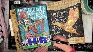 Art Journaling with Niamh: Adding text to collaged pages