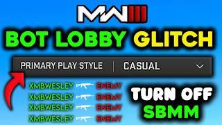 MW3 BOT LOBBY GLITCH (Turn OFF SBMM!) How to get BOT LOBBIES in MW3 SEASON 5 #MW3 #BO6 #Warzone