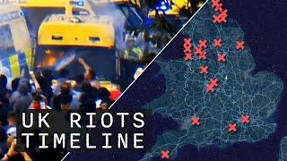 Two weeks of chaos - UK riots mapped