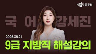 [2025년 9급 지방직 해설강의] 공무원 국어 해설강의 | 강세진 논리국어