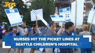 Nurses hit the picket lines at Seattle Children's