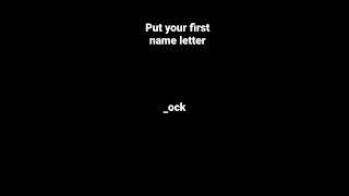 put your first name letter