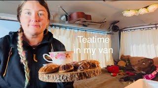 Living in my van | Full DIY Kitchen Tour | Strawberry madeleines #glutenfree #vanlife #teatime #diy