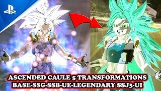 What If Waifu Fusion: Caulè All 5 Forms (Base-SSG-SSB-UE-Legendary SSJ3-UI) DBXV2 Mods