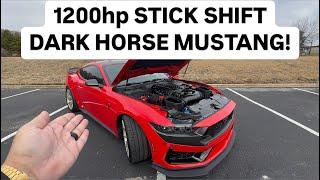 1ST Drive 1200hp STICK SHIFT DARK HORSE Mustang!